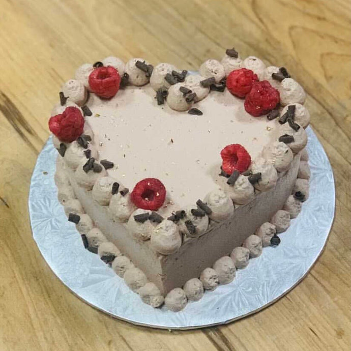 Heart-Shaped Triple Chocolate Cake