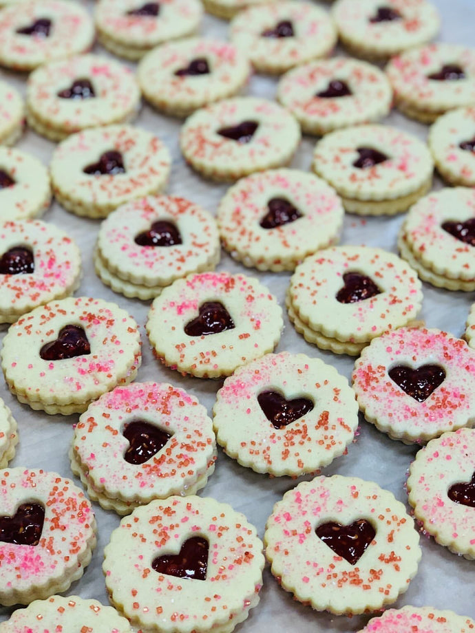 Valentines Linzer Cookies